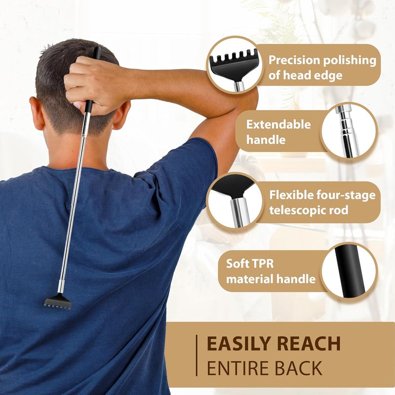 TIPKON Head Massager 28 Fingers Scalp Massager Head Scratcher, Back Massage Back Scratcher, Stocking Stuffers for Scalp and Body Massage (Black) - Image 5